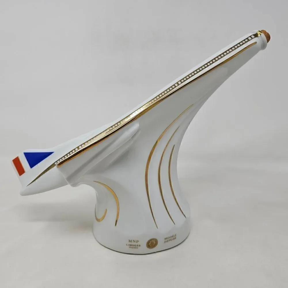 GAUTIER COGNAC WHITE AIR FRANCE CONCORD LIMOGES FRANCE PORCELAIN DECANTER READ